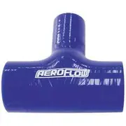 Aeroflow Silicone Tee Piece 2-1/2" 63mmon Run & 1" 25mm On Side, Blue100mm Long On Run50mm On Side - AF9044-250-100