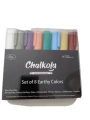 Chalkboard Chalk Markers - Pack of 8 Classic Earth color pens - For Chalkboard,