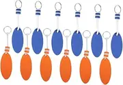 Hoement 12pcs Floating Keychains for Water Sports Surfboard Key Rings Durable Key Chain Decor for Boating Fishing Rafting Compact Easy to Carry