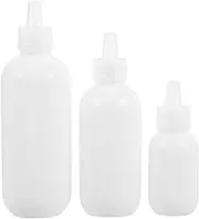 HONMEET 3pcs Bottled Travel Squeeze Bottle Monomer Bottle Hair Oil Bottle Squeeze Bottles Lash Shampoo Empty Bottles for Oil Diapers Applicator Bottle for Hair Face Cleanser Plastic White