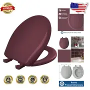Comfortable Round Loganberry Toilet Seat - Soft Close with Quick-Release Feature