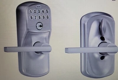 Schlage FE595 Plymouth keypad entry Latitude Lever flex lock Satin Nickel New