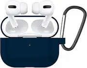 Case Compatible AirPods PRO Case Cover Visible LED Design with Airpod Accessories Keychain. Silicone Protective Skin Cute Air Pods Silicone Protective Case for Apple Airpod PRO Charging Case -Blue