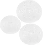 UPKOCH Jazz Drum Fitting Supply 3pcs Drum Cymbals Set Mute Cymbals Lightweight Easy to Install
