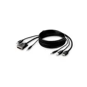 TAA DVI to HDMI/USB/AUD CBL, VID MM; USB A/B, 10'