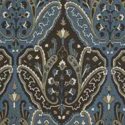 Schumacher Wool Crewel Fabric- Maharajah Crewel Embroidery Indigo 1.50 yds 64812