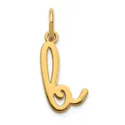 14k Yellow Gold Lower case Letter B Initial Charm XNA1307Y/B