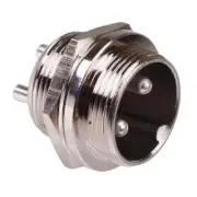 2 Way Male M19 Metal Circular Panel Mount Socket Connector