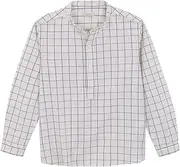 [Gocco] Boys' Mao Checked Blue Shirt