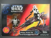 Star Wars The Power of The Force Imperial Speeder Bike --new in box sealed