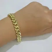 Real 10k Gold Bracelet Miami Cuban Link 8" 10MM 10KT Yellow Gold Box Lock $2995