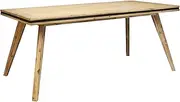 Dining Table 180cm Medium Size Solid Acacia Wooden Frame in Silver Brush Colour