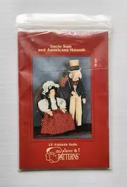 My Sister & i Patterns Uncle Sam & Americana Hannah Vintage Craft Dolls Pattern