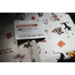 《麻雀人文館》棉麻亞麻布料 零碼布 (黑貓左) 30X30=10元(可累計)