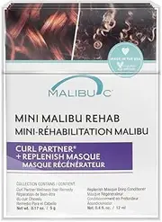 Malibu C Rehab Mini Curl Partner Wellness Plus Replenish Masque Set (Pack of 12)