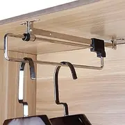 Retractable Closet Pull Out Rod,Adjustable Wardrobe Clothes Extendable Wardrobe Rail Tube Clothing Mount Wardrobe Hanger for Hanging Clothes,with Screws/500Mm Learned extensively KeYJ
