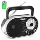 Portable AM FM SW Radio with Bluetooth,4000mAh Rechargeable Radio with Big