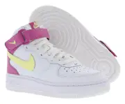 Nike Air Force 1 Mid GS Girls Shoes Size 3.5, Color: Summit White/Citron Tint