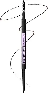 Maybelline New York Eyebrow Pencil, Defines Eyebrows, Slim Precision Tip, Buildable formula, Built-in Spoolie Brush, Brow Ultra Slim, Deep Brown