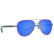 Costa Peli Brushed Gunmetal Sunglasses w/Blue Mirror 580G Lens 06S4002-40021157