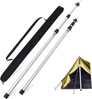 ibasenice 1 Set Adjustable Tarp Poles Durable Tent Canopy Support Poles with Storage Bags for Camping Picnics Outdoor Adventures
