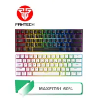 在飛比找蝦皮購物優惠-Fantech MAXFIT61 機械式鍵盤（白）近全新！