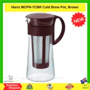 Hario MCPN-7CBR Cold Brew Pot, Brown Easy to clean, reusable filter Heat Resist
