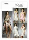 Vogue Sewing Pattern 8888 Misses 6-14 Robes Lace-Trimmed Slip Camisole Panties