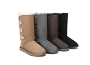 Australian Shepherd® UGG Boots Australia Premium Double Face Sheepskin Tall Triple button Water Resistant