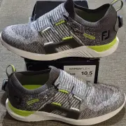 FootJoy Golf Shoes Mens 10.5 M HyperFlex BOA 51038 Soft Spikes Gray Knit NEW