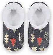 [Caihoyu] Kids Girls Boys Closed Back House Slippers Fuzzy Fleece Anti-Slip Rubber Sole Warm Home Slippers Bedroom Home Office Travel Yoga