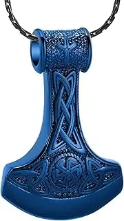 DOTUIARG Cremation Necklace Memorial Jewelry Urn Pendant for Ashes Hammer Keepsake Gift