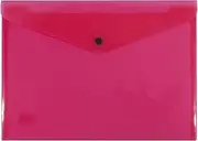 Bantex, Document Wallet A4, Button Closure, Translucent, Red, Polypropylene