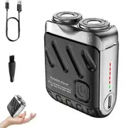 Luggage Electric Shaver,Beard Shaver Mini and Portable Suitcase Design,Electric Mini Razor Portable Electrics Shavers,USB Rechargeable (Black)