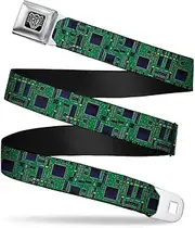 [Buckle-Down] Seatbelt Belt - Circuit Board2-1.0" Wide - 20-36 Inches in Length