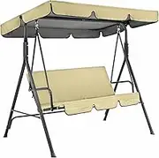 Waterproof Awning Game for 2/3 Seats with Cushion Sheath, Beige Color, Size: 249 X 185 X 18 Cm