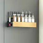 Wall Mounted Condimenters Spice Rack No Punching Kitchen Organizer Shelf Home