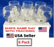6 Hornitos Tequila Thick Drinking Glasses Etched 100% Puro Agave Bar Grill Home