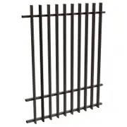 ProtectorAl 0350-1200W x 1500H Black Aluminium Radiator Pool Fence Panel with mid rail
