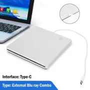 Type-C External Portable Drive DVD Combo Player Reader for Mac OS Win10