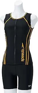 [Speedo] Speed SFW22315V Women's Separates V Fitness Swimsuit Black/Mango