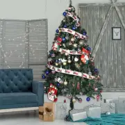 Yescom Christmas Tree Artificial 6Ft Green Folded Hinged 670 Branch Tips Party