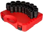 Sunex 4685 3/4" Drive 17 Piece SAE Deep Impact Socket Set