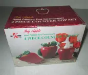 Apple Soap Dispenser, Scouring Pad Holder & Spoon rest Set