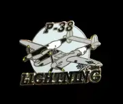 U.S MILITARY P-38 LIGHTNING FIGHTER PLANE HAT PIN BADGE ARMY AIR CORPS
