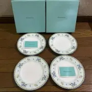 Tiffany Morning Glory Glass Art 4pcs Set with Box Wear Used