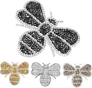 GAXIRE 4pcs Rhinestone Bee Iron Patches Stylish Glitter Patches for Clothing Shoes Bags Application for DIY Projects Chic Design for Fashion Enthusiasts