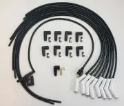 BB CHEVY FORD CERAMIC 135 45 DEGREE BOOTS 8.5mm UNIVERSAL SPARK PLUG WIRES HEI