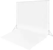 Linhedai 10 x 20 ft White Backdrop Background White Screen for Photography Video Recording Picture Shooting high Density Polyester Fabric Pure Recording Parties Curtain