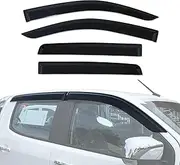 AUSGO Weathershields Compatible with Holden Colorado Dual Cab RG Series 2012-2020, Injection Weather Shields Window Visors Wind Deflectors Sun Rain Guard 4PCS Set